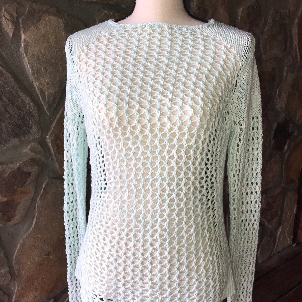 Tommy Bahama crocheted sweater